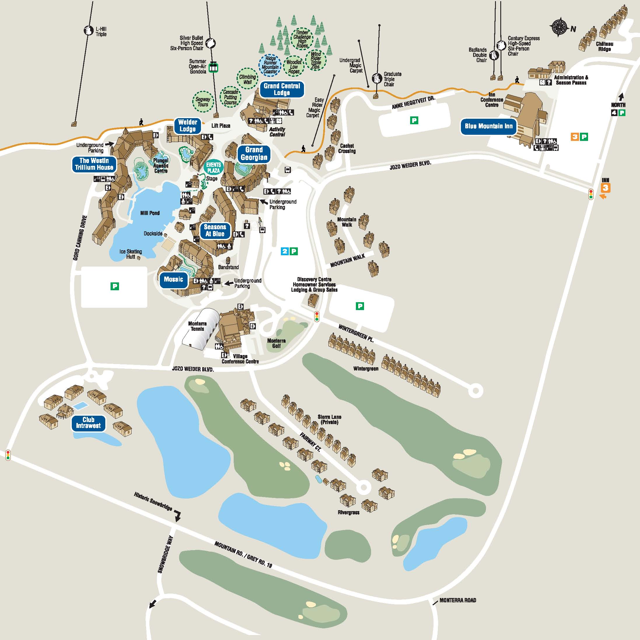 Blue Mountain Resort Map